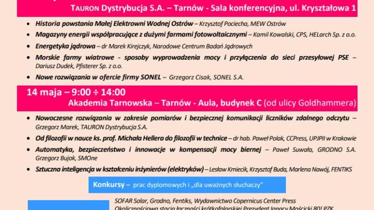 Tarnowskie Dni Elektryki 2026